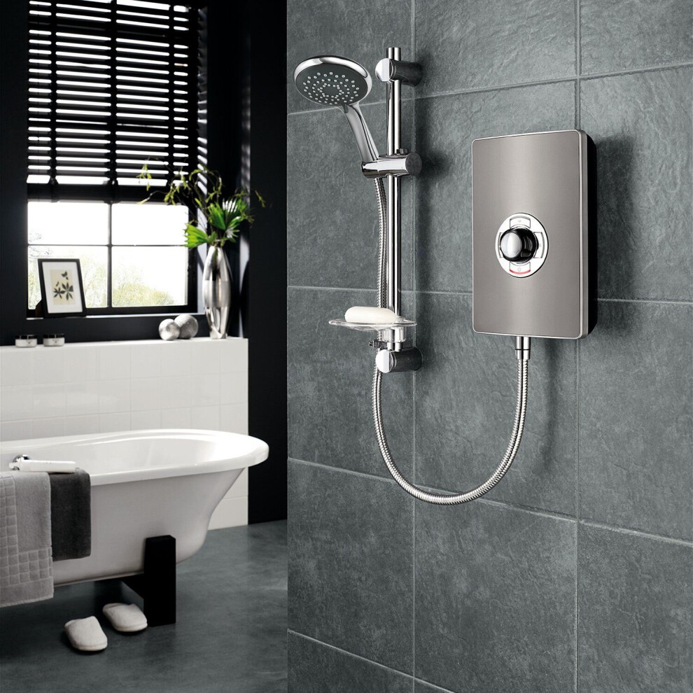 Triton Aspirante Electric Shower 8.5Kw Gun Metal Modern 3 Spray Asp08gunmtl