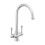 Rangemaster Traditional Estuary Kitchen Mixer Tap Twin Lever Swivel Curved Chrome Handle 1