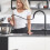 Hansgrohe Hansgrohe Talis Kitchen Mixer Tap Single Lever Modern Black Pull Out Spout 4