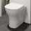 Back to Wall BTW Modern Toilet Pan Soft Close Seat Space Saving White Ceramic 1