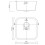 Sauber Kitchen Sink Single Bowl Brushed Stainless Steel Undermount Square Waste 3