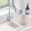 Rangemaster Traditional Estuary Kitchen Mixer Tap Twin Lever Swivel Curved Chrome Handle 2