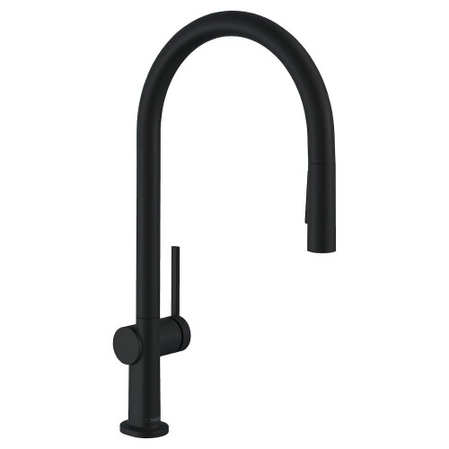 Hansgrohe Hansgrohe Talis Kitchen Mixer Tap Single Lever Modern Black Pull Out Spout