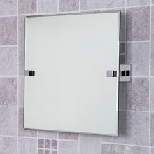 Croydex Chester Flexi Fix Bathroom Tilt Mirror Contemporary Square Wall Mounted