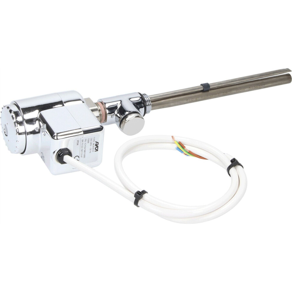 Dual Fuel Heating Element 150W Thermostatic Towel Rail Bathroom Cloakroom 5056093611659