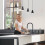 Hansgrohe Hansgrohe Talis Kitchen Mixer Tap Single Lever Modern Black Pull Out Spout 7