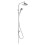 Hansgrohe Hansgrohe Vernis Blend Riser Kit Round Drencher Head Handset Adjustable Chrome 1