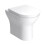 Back to Wall BTW Modern Toilet Pan Soft Close Seat Space Saving White Ceramic 3