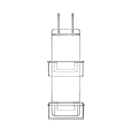 Croydex Croydex Rust Free Over the Door Hook Double Basket Bathroom Chrome Plated 1