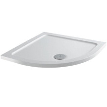 Modern Quadrant Shower Tray 800 x 800mm Low Profile Slimline Lightweight White