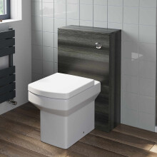 500mm Bathroom Toilet BTW Furniture Unit Square Pan S/Close Seat Charcoal Grey