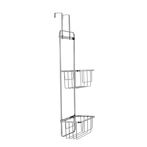 Croydex Croydex Rust Free Over the Door Hook Double Basket Bathroom Chrome Plated 2