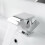 Modern Bathroom Waterfall Mono Basin Sink Mixer Tap Square Chrome Single Lever 3
