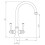 Rangemaster Traditional Estuary Kitchen Mixer Tap Twin Lever Swivel Curved Brushed Copper 4