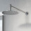 Bathroom Wall Mounted Slimline Chrome Round Drencher Fixed Shower Arm Head 1
