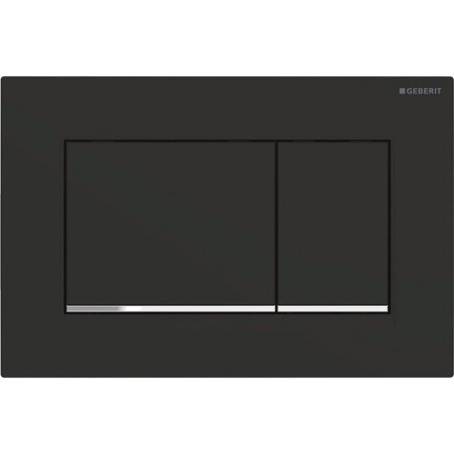 Geberit Geberit Sigma 30 Dual Push Button Flush Plate WC Concealed Cistern Black/Chrome