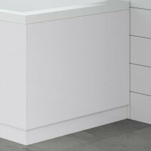Modern Bathroom 800mm End Bath Panel 18mm MDF White Gloss Wooden Plinth Easy Cut