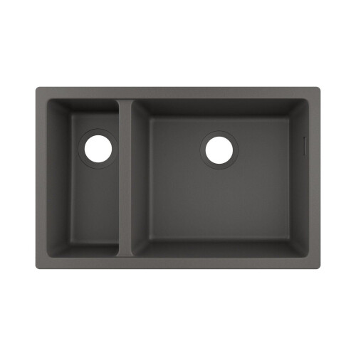 Hansgrohe Hansgrohe S51 Kitchen Sink 1.5 Bowl Stone Grey Undermount SilicaTec 710mm