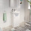 450mm Bathroom Basin Sink Vanity Unit Floor Standing Single Tap Hole Matte White 2