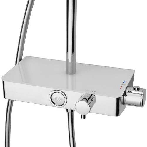 Triton Triton Thermostatic Mixer Bar Shower Twin Head Adjustable Riser Rail Chrome 2