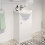 450mm Bathroom Basin Sink Vanity Unit Floor Standing Single Tap Hole Matte White 1