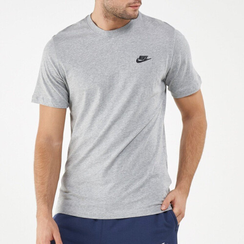 827021-068 Nike Mens T Shirt Grey S) Nike Mens Futura T Shirt Sportswear  Club Swoosh Classic Logo Crew Neck Tee on OnBuy