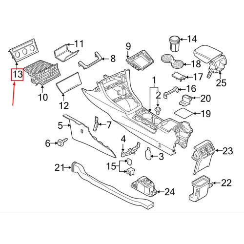 VW GOLF VII 5G MK7 Center Console A/C Control Head Trim 5GM863041TAI
