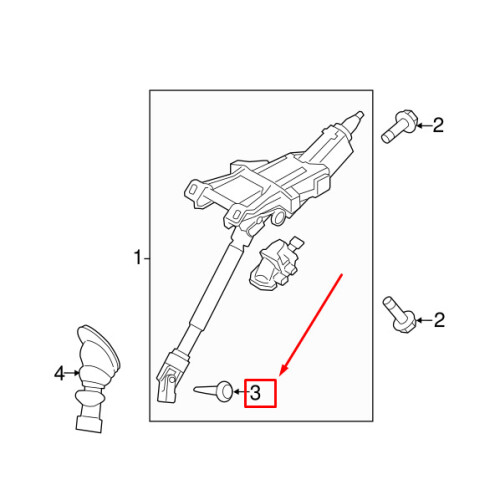 LR DISCOVERY L462 Steering Column UJoint Lower Bolt QYG500090 NEW