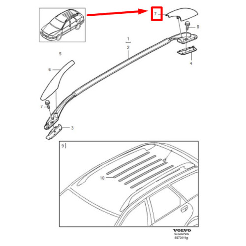 VOLVO V40 Roof Rack Mounting Kit 30883366 NEW GENUINE