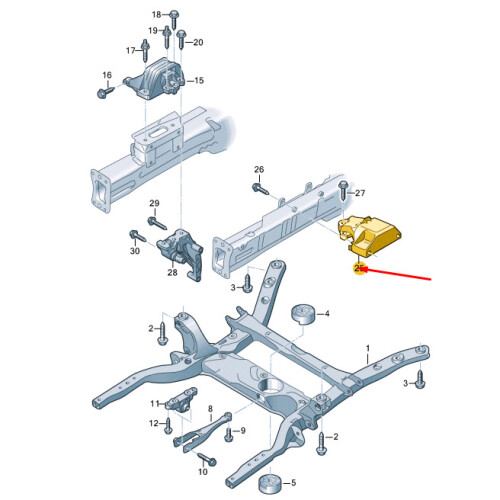 Volkswagen CRAFTER MK2 SZ Left Gearbox Mounting 2N0199555K NEW GENUINE