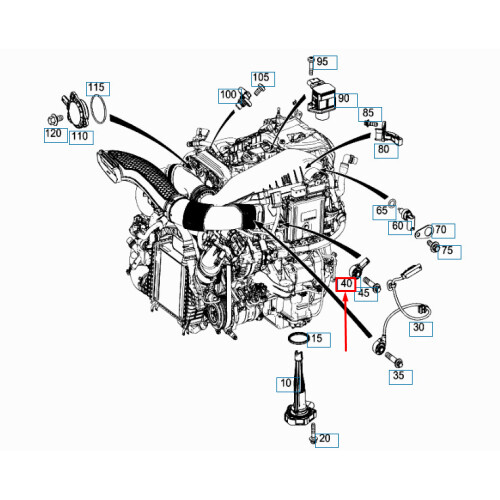 MERCEDES-BENZ E C238 Knock Sensor A0009056205 NEW GENUINE