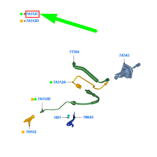 FORD KUGA MK1 C394 Clutch Master Cylinder Tube Assy LHD 1581543 NEW