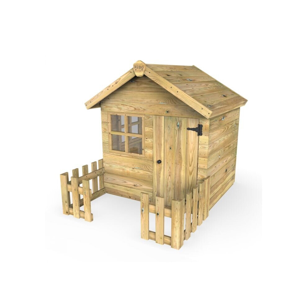 (Lark) Rebo Orchard 4ft x 4ft Childrens Wooden Garden Playhouse