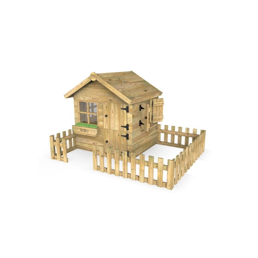 (Dove) Rebo Orchard 4ft x 4ft Childrens Wooden Garden Playhouse