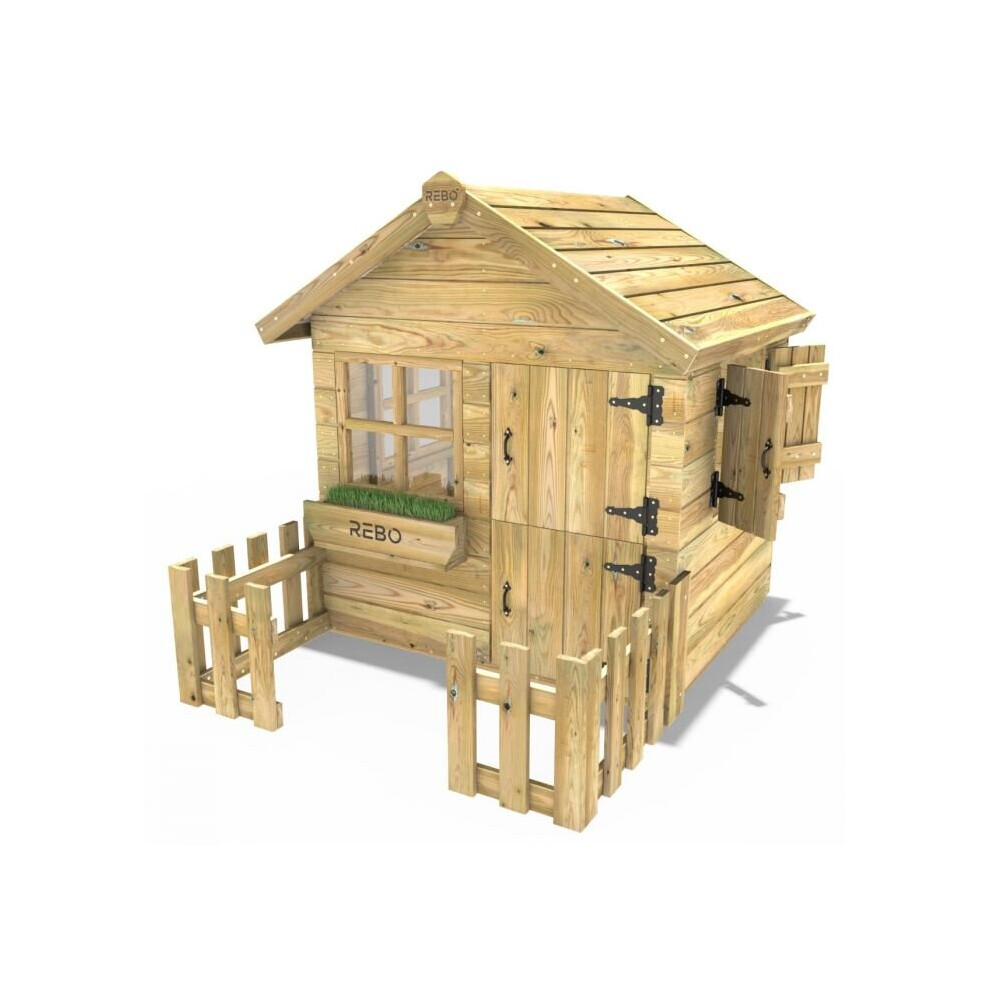 (Swift) Rebo Orchard 4ft x 4ft Childrens Wooden Garden Playhouse