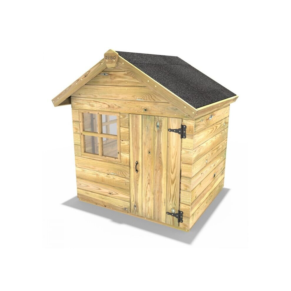 (Owl) Rebo Orchard 4ft x 4ft Childrens Wooden Garden Playhouse