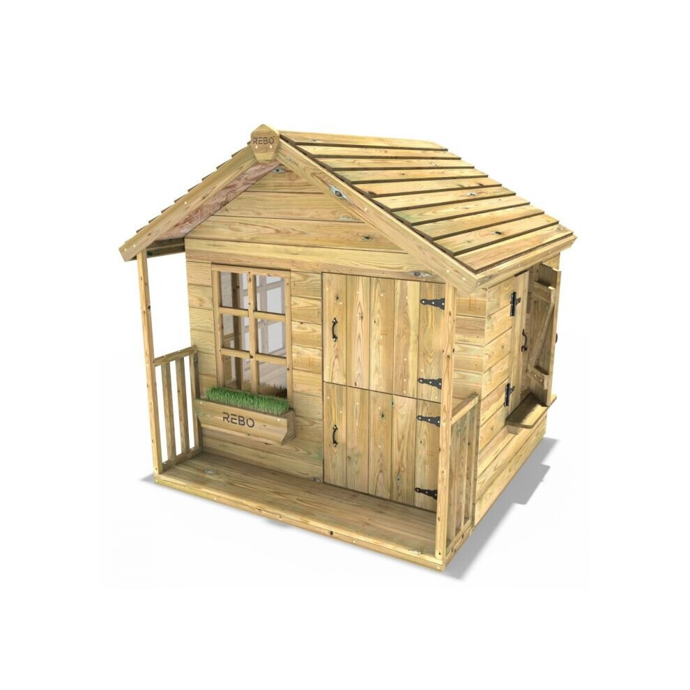 Rebo (Puffin) 5Ft X 5Ft Childrens Wooden Garden Playhouse