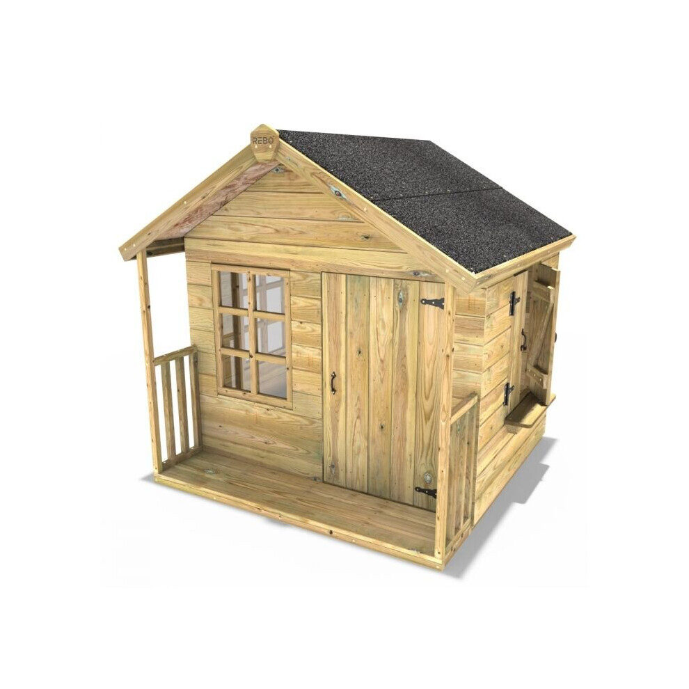 Rebo (Raven) 5Ft X 5Ft Childrens Wooden Garden Playhouse