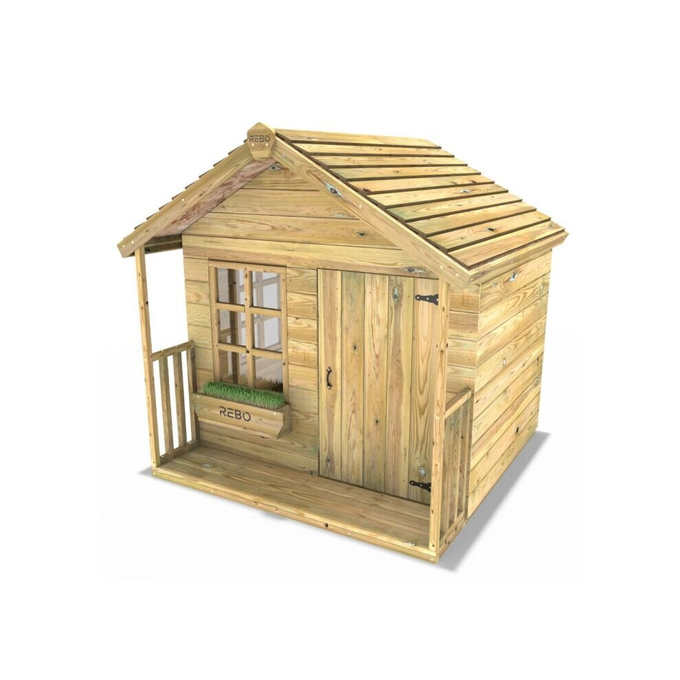 Rebo (Sparrow) 5Ft X 5Ft Childrens Wooden Garden Playhouse