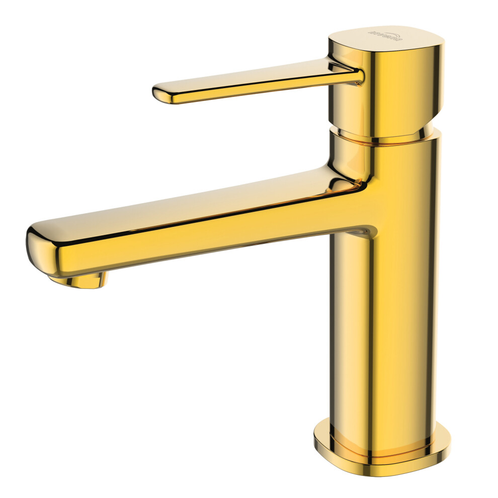 Gold Brass Bathroom Basin Tap Sink Faucet Single Lever Standing Mixer 5907798717217