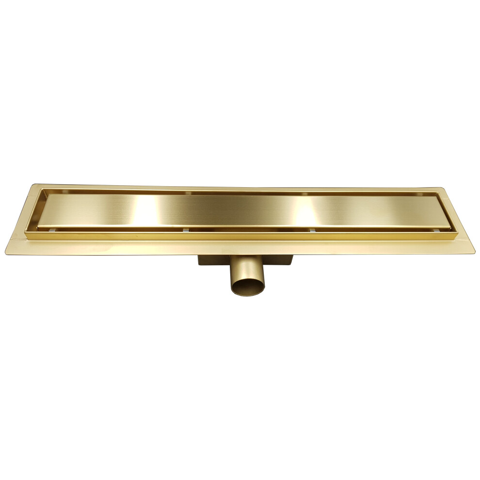 (50cm) 100cm Gold Coloured Stainless Steel Bathroom Floor Linear Shower Drain Sheet