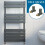 Modern Flat Panel Heated Towel Rail Radiator Anthracite 950x500 Straight Valves 1