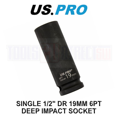 us pro US PRO Tools 19mm 1/2 dr 6pt Deep Impact Socket 78mm Long 3861