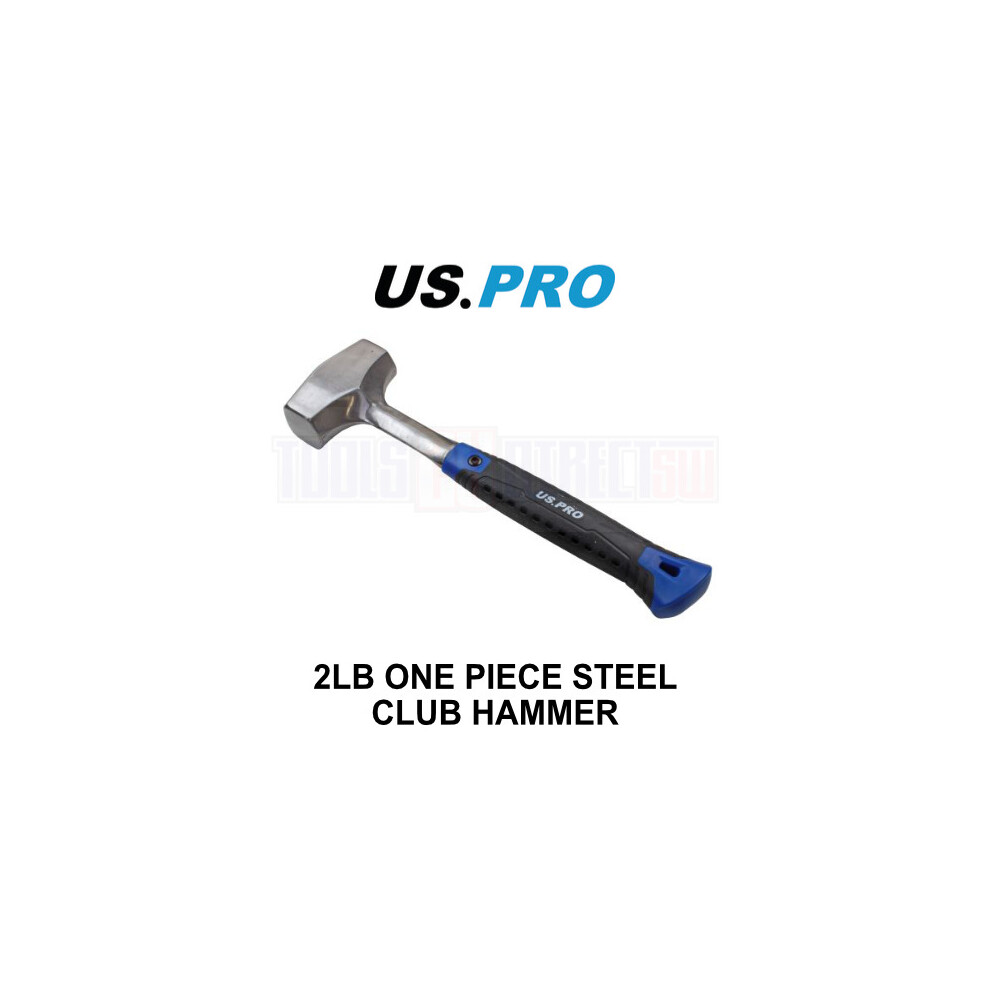 US PRO Tools 2LB One Piece Steel Club Hammer With Fibreglass Handle 3447