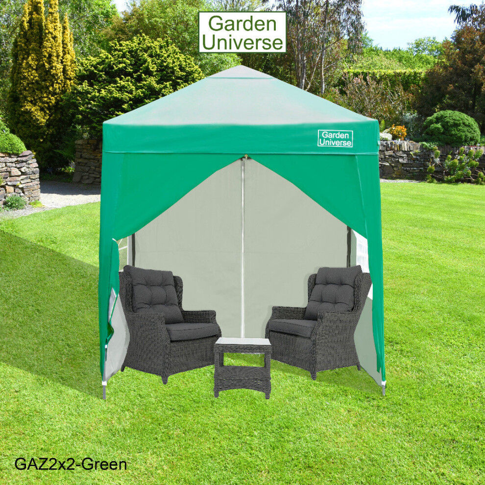 Gazebo 2x2m Green Garden Universe Heavy Duty Pop up Frame Marquee Canopy Tent