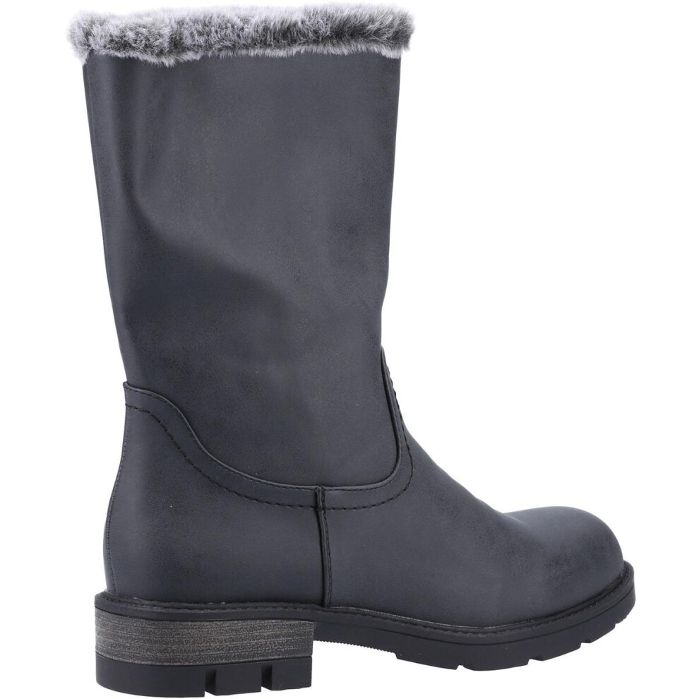 Divaz Nadia Fur Lined Boot Black-image-OPC-P9T5DCT-NEW