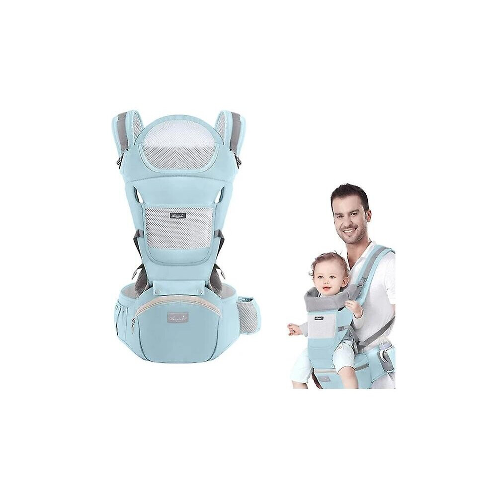 (Blue) Baby Carrier Multifunction Newborn Waist Stool Baby Hip Seat For Infant Toddler Blue