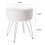 Living And Home (White) 35CM Round Fluffy Velvet Dressing Table Stool Wire Legs 2