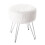 Living And Home (White) 35CM Round Fluffy Velvet Dressing Table Stool Wire Legs 3