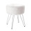 Living And Home (White) 35CM Round Fluffy Velvet Dressing Table Stool Wire Legs 1